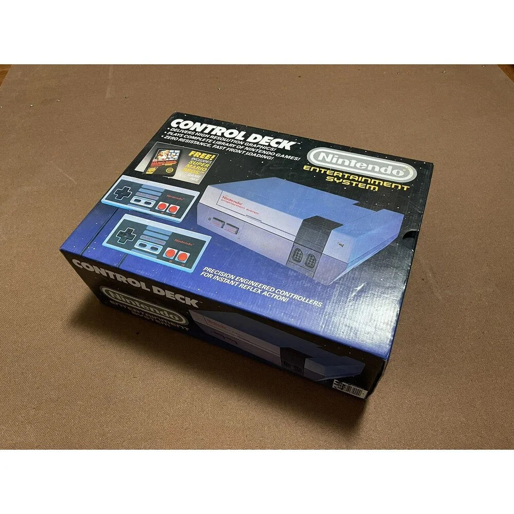 COMPLETE 1986 NINTENDO CONTROL DECK W/ SUPER MARIO BROS + PAPERS 100% WORKING
